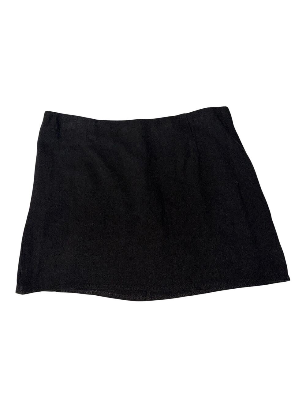 Princess Polly Women's Size 8 Black Linen Blend Mini Skirt
